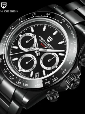 PAGANI Design-Montre  noire pour homme